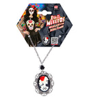 Necklace With Black Rose & Skull Cameo