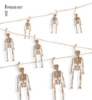 Set Of “8 Skeletons” 15 Cm  With 11 M Cord For Hanging 