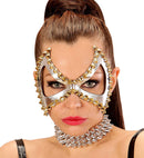 Unisex Silver Studded Diabolik S&M Eyemask
