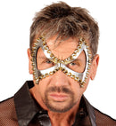 Unisex Silver Studded Diabolik S&M Eyemask