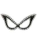 Unisex Shiny Black Studded Cat Eye S&M Eyemask