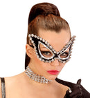 Unisex Shiny Black Studded Cat Eye S&M Eyemask