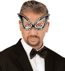 Unisex Shiny Black Studded Cat Eye S&M Eyemask