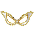 Unisex Silver Studded Cat Eye S&M Eyemask