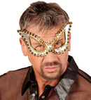 Unisex Silver Studded Cat Eye S&M Eyemask