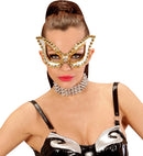 Unisex Silver Studded Cat Eye S&M Eyemask