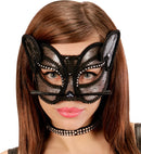 Nude Look Fashion Panther Eyemask In Lace With Strass