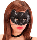 Black Sequin Cat Eyemask