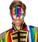 Unisex Metallic Rainbow Chinless Mask