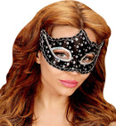 Black Rialto Eyemask With Holographic Sequin