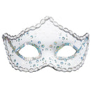 White Rialto Eyemask With Holographic Sequin