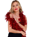 Burgundy Feather Boa - 1,80 M - 50 G