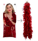 Burgundy Feather Boa - 1,80 M - 50 G