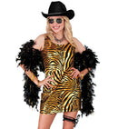 Black Feather Boa With Gold Tinsel - 1,80 M - 50 G