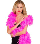 Pink Feather Boa With Iridescent Tinsel - 1,80 M - 50 G