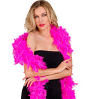 Hot Pink Feather Boa With Iridescent Tinsel - 1,80 M - 50 G