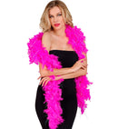 Hot Pink Feather Boa With Iridescent Tinsel - 1,80 M - 50 G