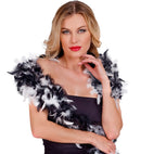 Bicolor Feather Boa Black/White - 1,80 M - 50 G