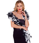 Bicolor Feather Boa Black/White - 1,80 M - 50 G