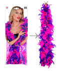 Purple/Hot Pink Bicolor Feather Boa - 1,80 M - 50 G