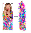 Multicolor Feather Boa - 1,80 M - 50 G