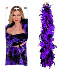 Bicolor Feather Boa Purple/Black - 1,80 M - 50 G