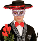 Unisex Dia De Los Muertos Eyemask Decorated Black & Purple 