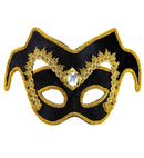 Unisex Venetian Nobleman Eyemask With Gem And Gold Trim