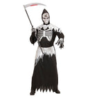 Grim Reaper  Robe With Rib Cage, Belt, Hooded Mask 
