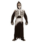 Grim Reaper  Tunic With Rib Cage, Belt, Hooded Mask 