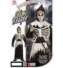 Grim Reaper  Tunic With Rib Cage, Belt, Hooded Mask 