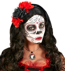 3 Red-Black Roses Headband 
