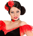 3 Red-Black Roses Headband 