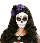 3 Purple-Black Roses Headband 