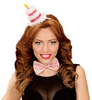  Happy Birthday Cake Headband & Bow Tie 4 Colors Ass.