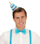  Happy Birthday Cake Headband & Bow Tie 4 Colors Ass.