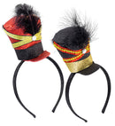  Majorette Mini Hat With Gem & Feather 2 Colors Ass.