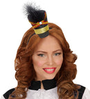  Majorette Mini Hat With Gem & Feather 2 Colors Ass.