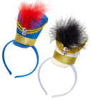  Majorette Mini Hat With Gem & Feather 2 Colors Ass.