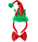 Sequin Mini Santa'S Little Helperhat & Bow Tie