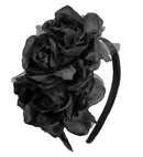 3 Black Roses Headband 