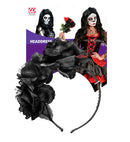 3 Black Roses Headband 