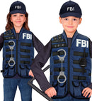 Fbi Tactical Vest With Handcuffs, Baton & Radio Child Size