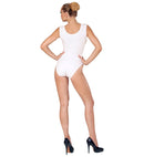 White Sleeveless Body  Buttons Closure 