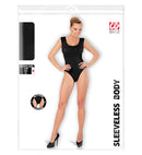 Black Sleeveless Body  Buttons Closure 
