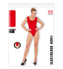 Red Sleeveless Body  Buttons Closure 
