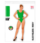 Green Sleeveless Body  Buttons Closure 