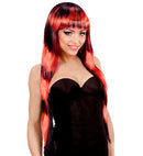 Black-Red Fashion Streaks Wig In Box