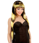 Black-Yellow Fashion Streaks Wig In Box