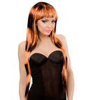 Black-Orange Fashion Streaks Wig In Box